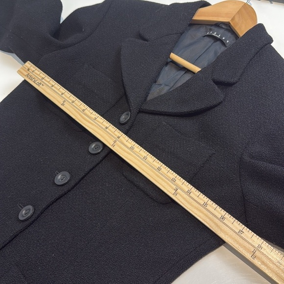 Sisley Black Button Front Boucle Blazer Size IT 42 - Picture 4 of 8